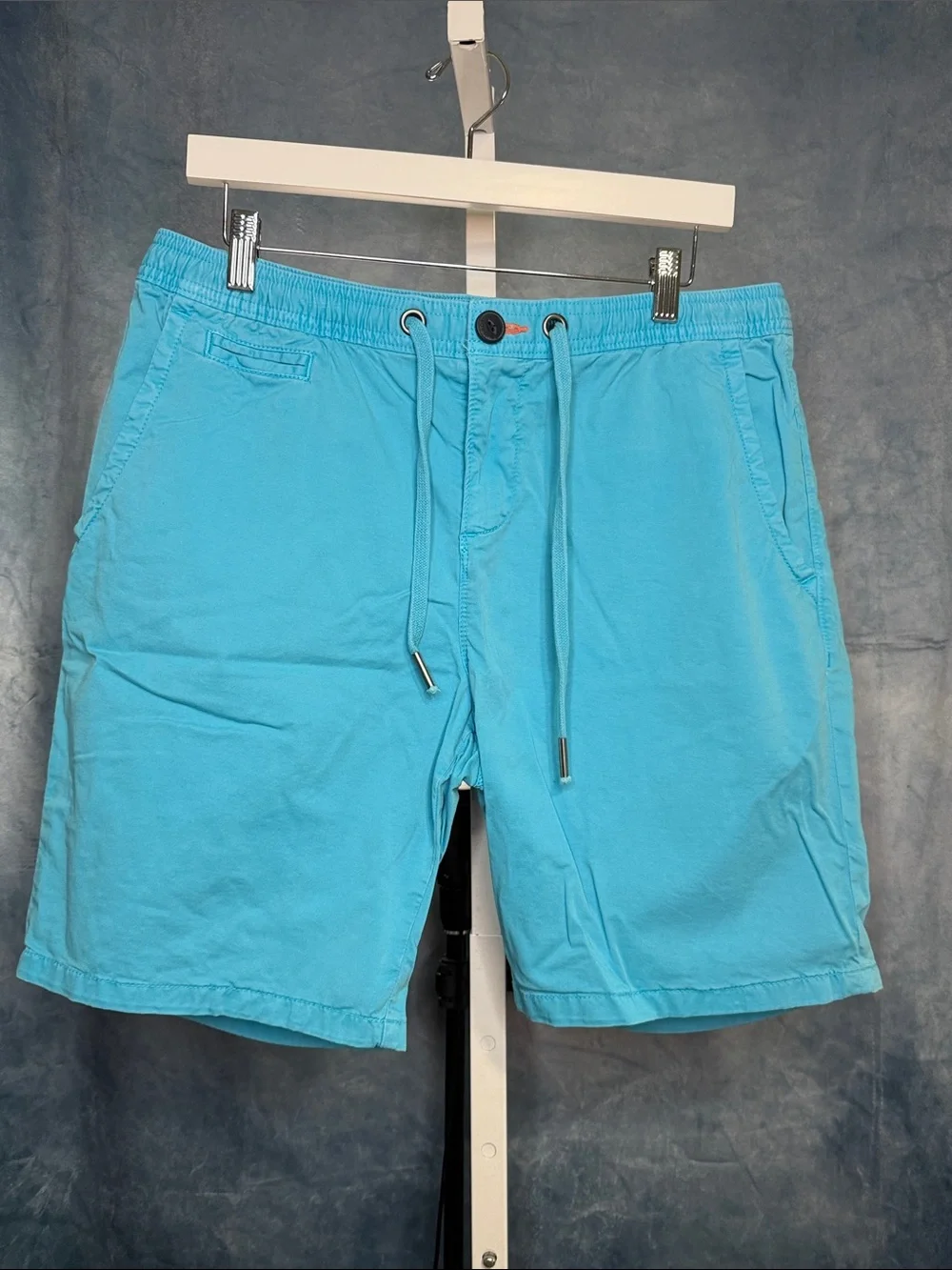 Superdry Men's Light Blue Drawstring Chino Shorts Waist 34